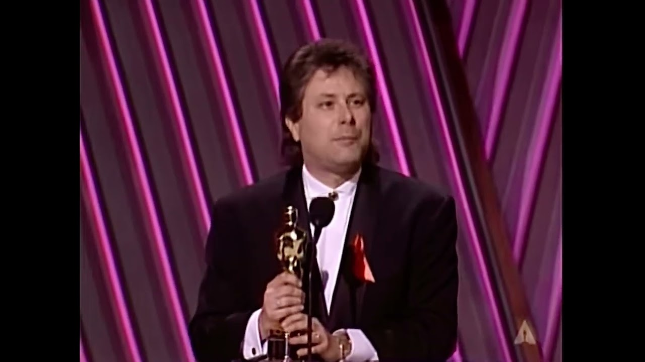 Alan Menken and Howard Ashman’s Beauty and the Beast wins the Oscar for Best Original Song 1992