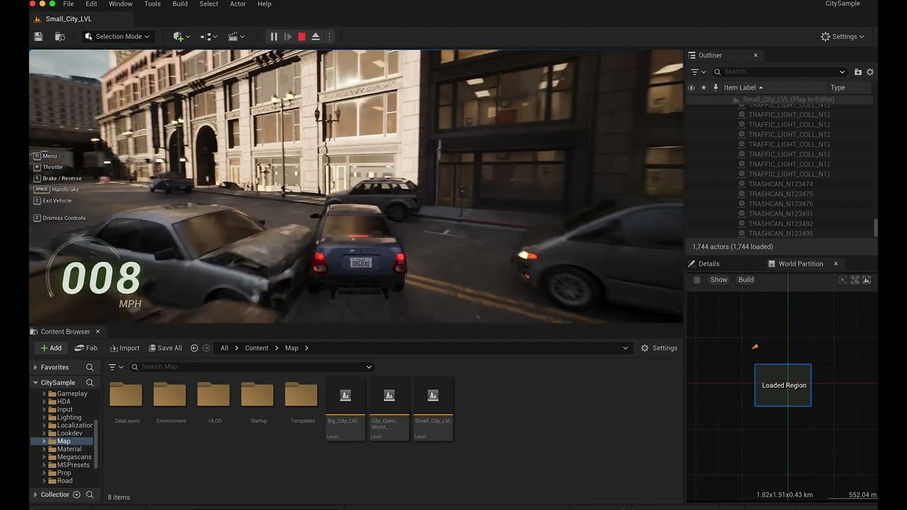 Unreal Engine 5.5 City Sample on Apple MacBook Pro M4Max!