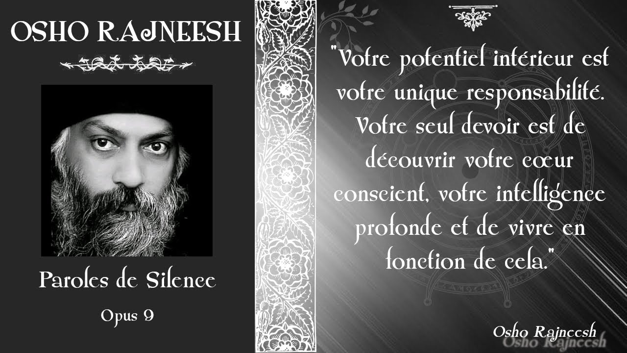 Osho Rajneesh - Paroles de Silence - 9