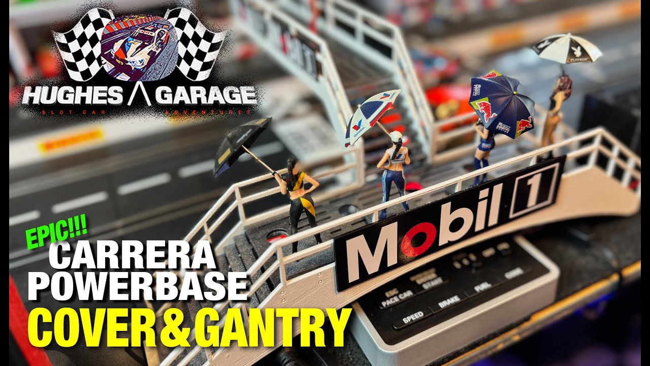 Slot Car Scenery: Carrera Digital Powerbase Cover & Gantry kit build - Episode 85
