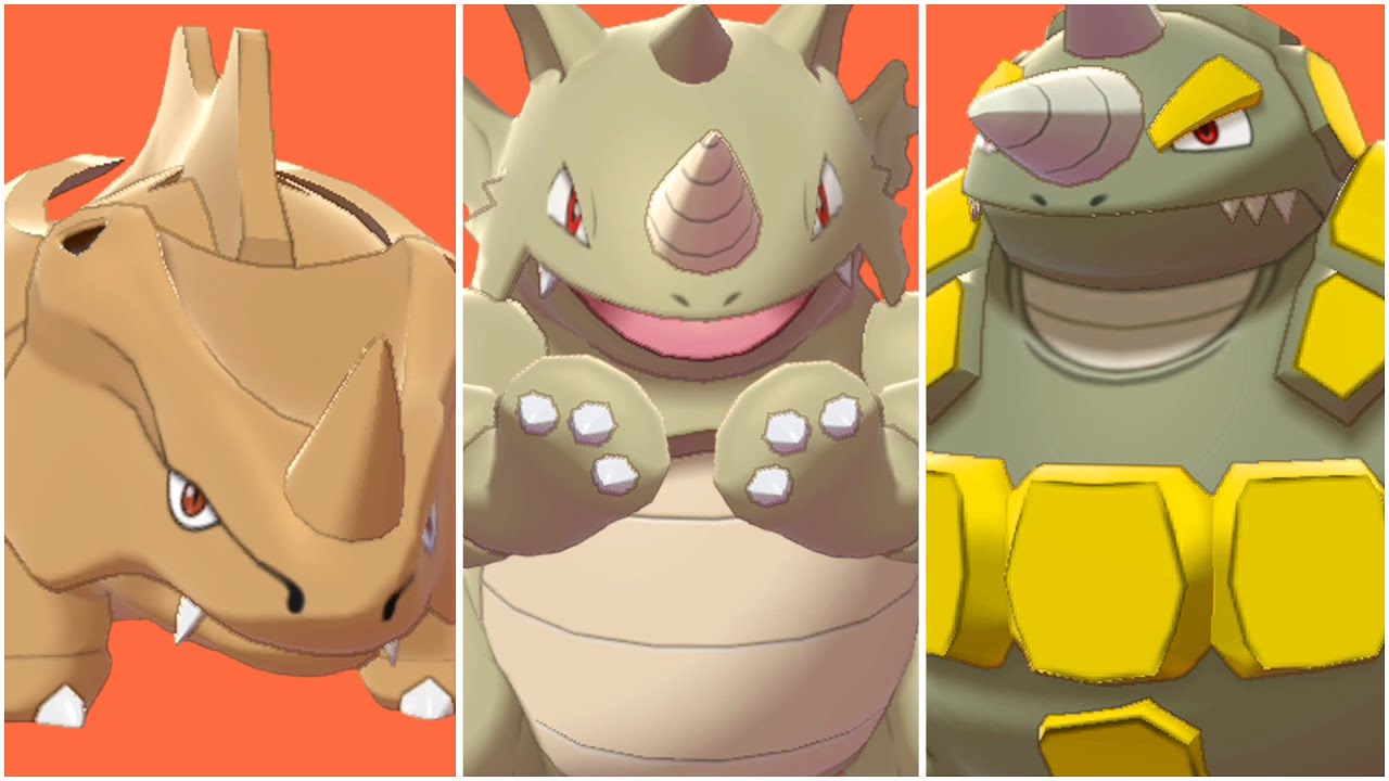 FULL RHYHORN EVOLUTION TEAM! Shiny Rhyhorn, Shiny Rhydon, Shiny Rhyperior