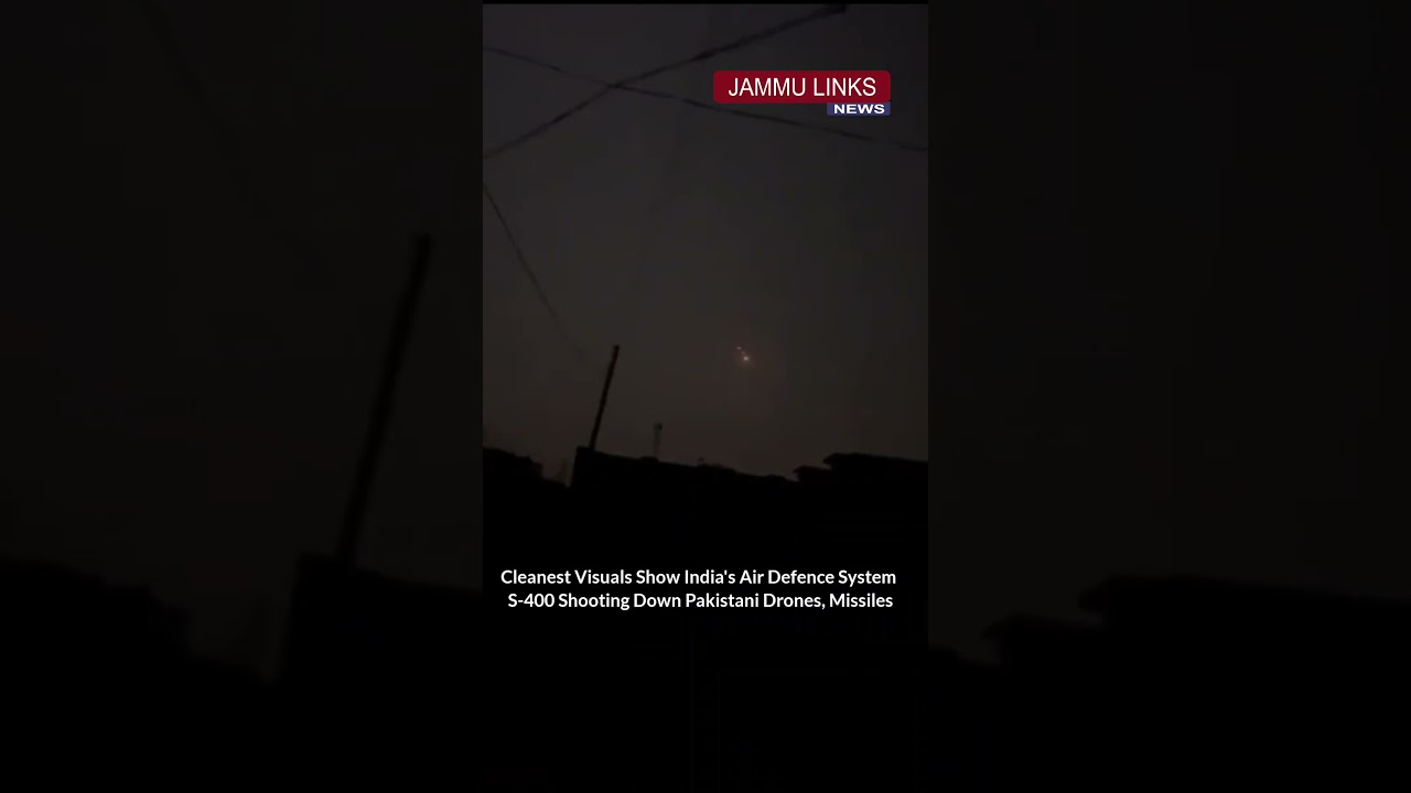 Cleanest Visuals Show India's Air Defence System S-400 Shooting Down Pakistani Drones, Missiles