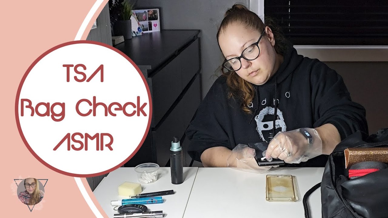 * ASMR * TSA Bag Check / Airport suitcase check / Spray bottle / Unintentional / NO TALKING