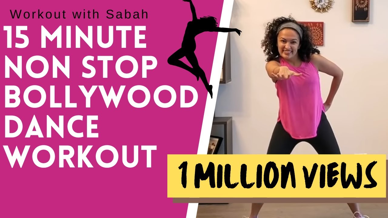 15 Minute At-home Non-stop Bollywood High Intensity Dance Workout | Burns 🔥 200 calories