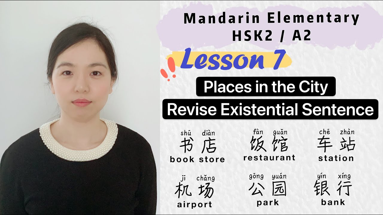 Learn Places in the City in Chinese & Existential Sentence | Learn Chinese Mandarin Elementary -HSK2