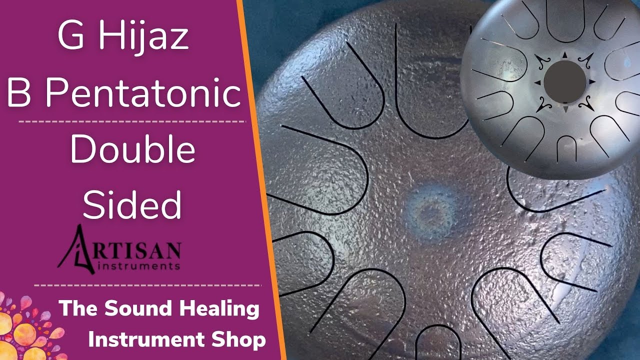 Double Sided Tongue Drum G Hijaz B Pentatonic by Canadian Artist Artisan Instruments