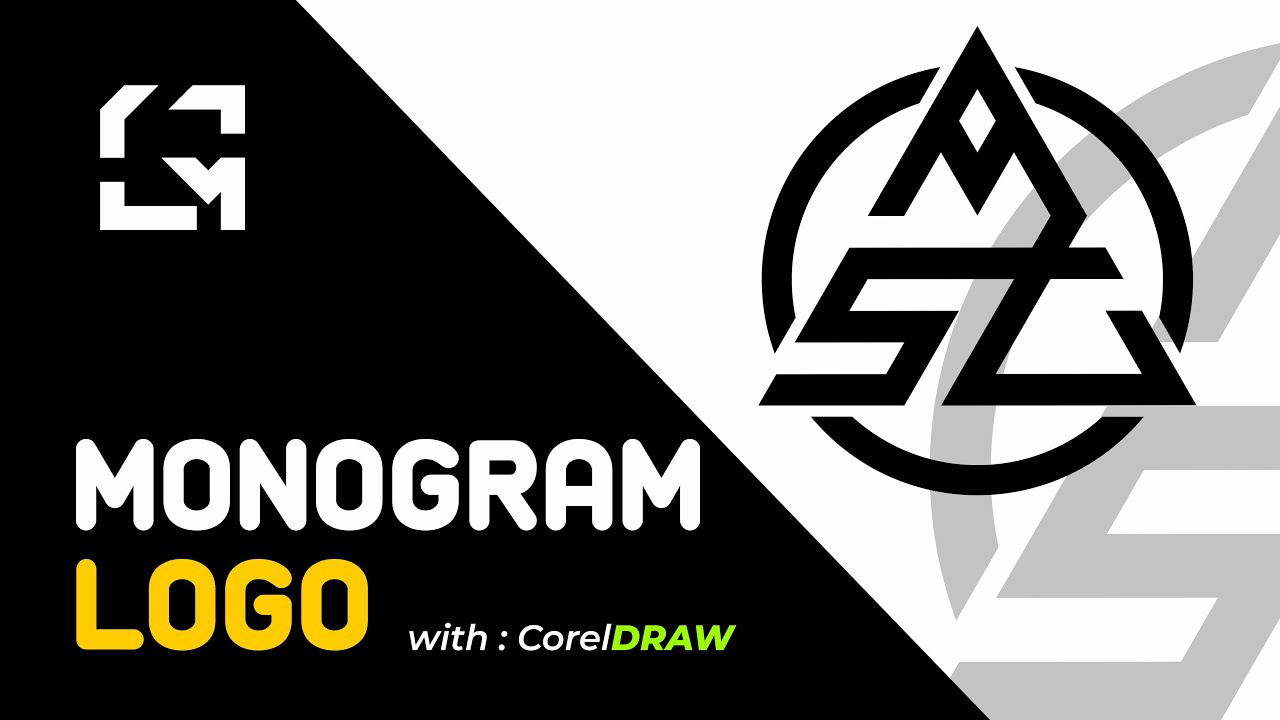 TUTORIAL MEMBUAT MONOGRAM LOGO DENGAN CORELDRAW | simple design | yunus namikze