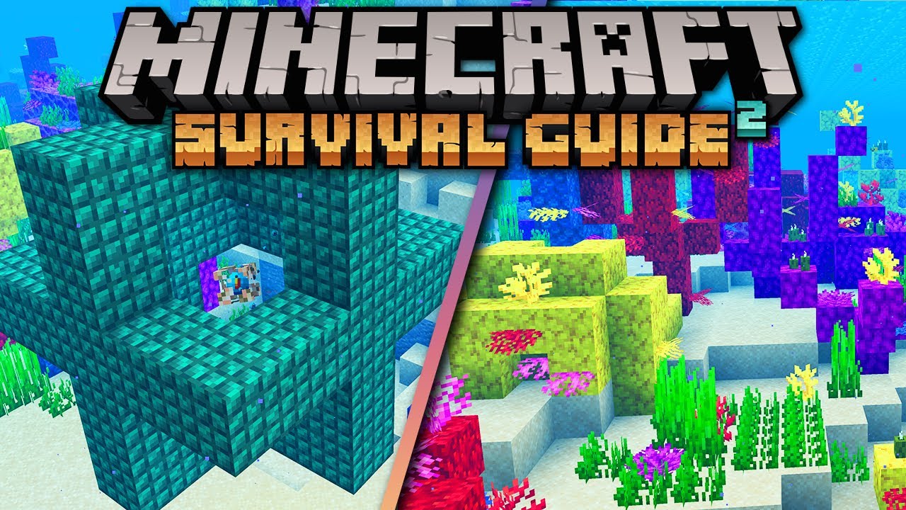 Всё о проводниках и кораллах! ▫ Руководство по выживанию в Minecraft (обучение 1.18, давай поигра...