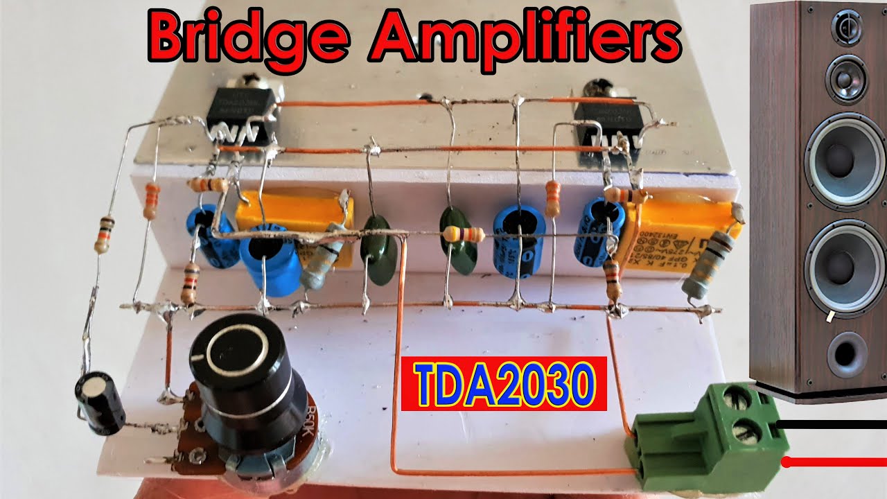 How to make TDA2030  Extremely Powerful  Bridge Amplifier very simple