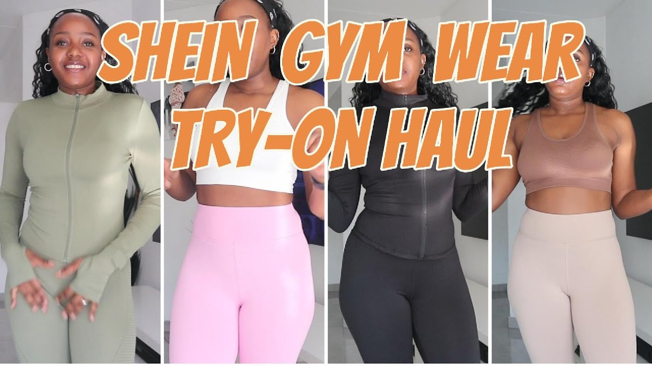 SHEIN HAUL | SHEIN GYM WEAR UNBOXING AND TRY-ON HAUL + PRESS ON NAILS