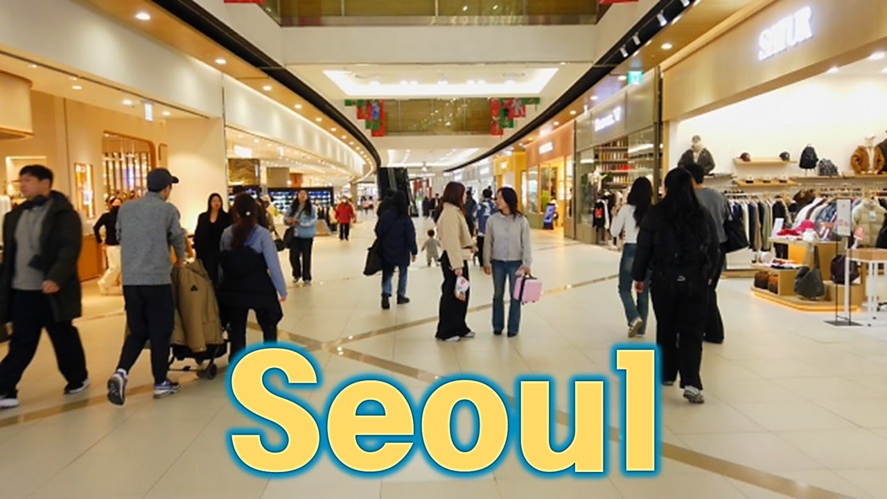 Seoul, Korea - Walking Tour of Neighborhood - 4K - Gimpo Airport & Lotte Mall [Gangseo-gu3] 11(3)-18