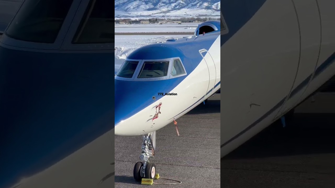 Gulfstream G-V at Bozeman Yellowstone International Airport #GulfstreamAerospace