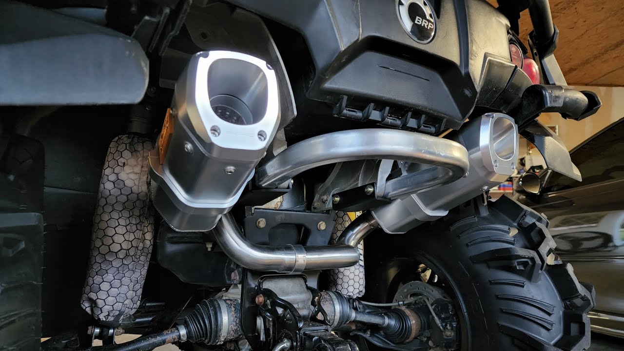 RWJC APX Dual exhaust idle and rev 2013 Can am outlander XMR1000R