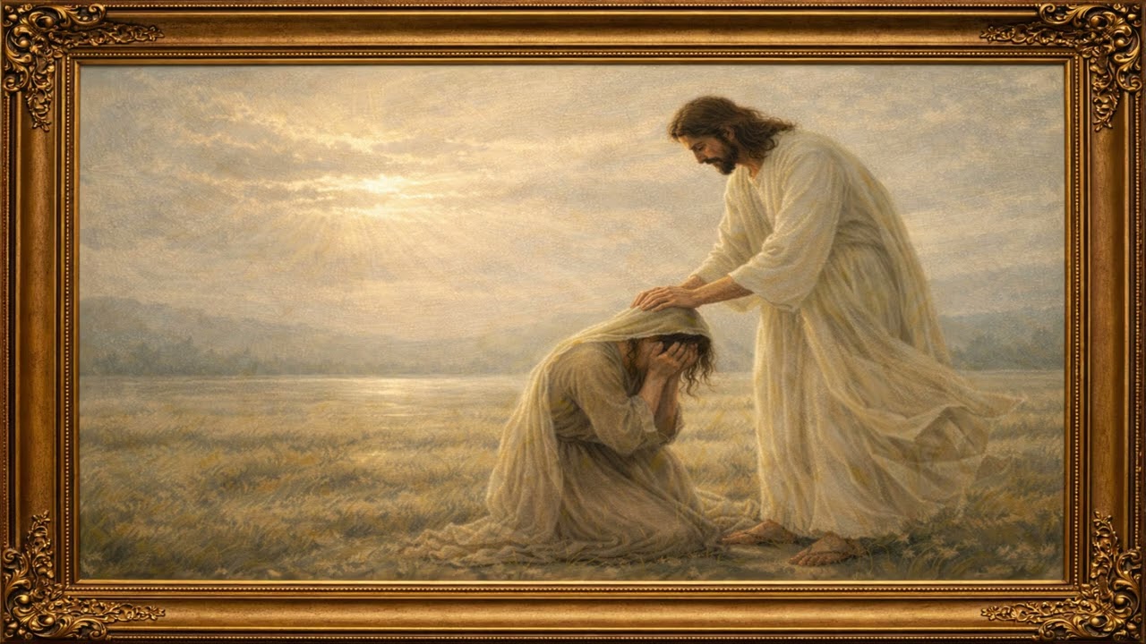 Jesus Comforts Frame TV Art Wallpaper Decor 4K Screensaver