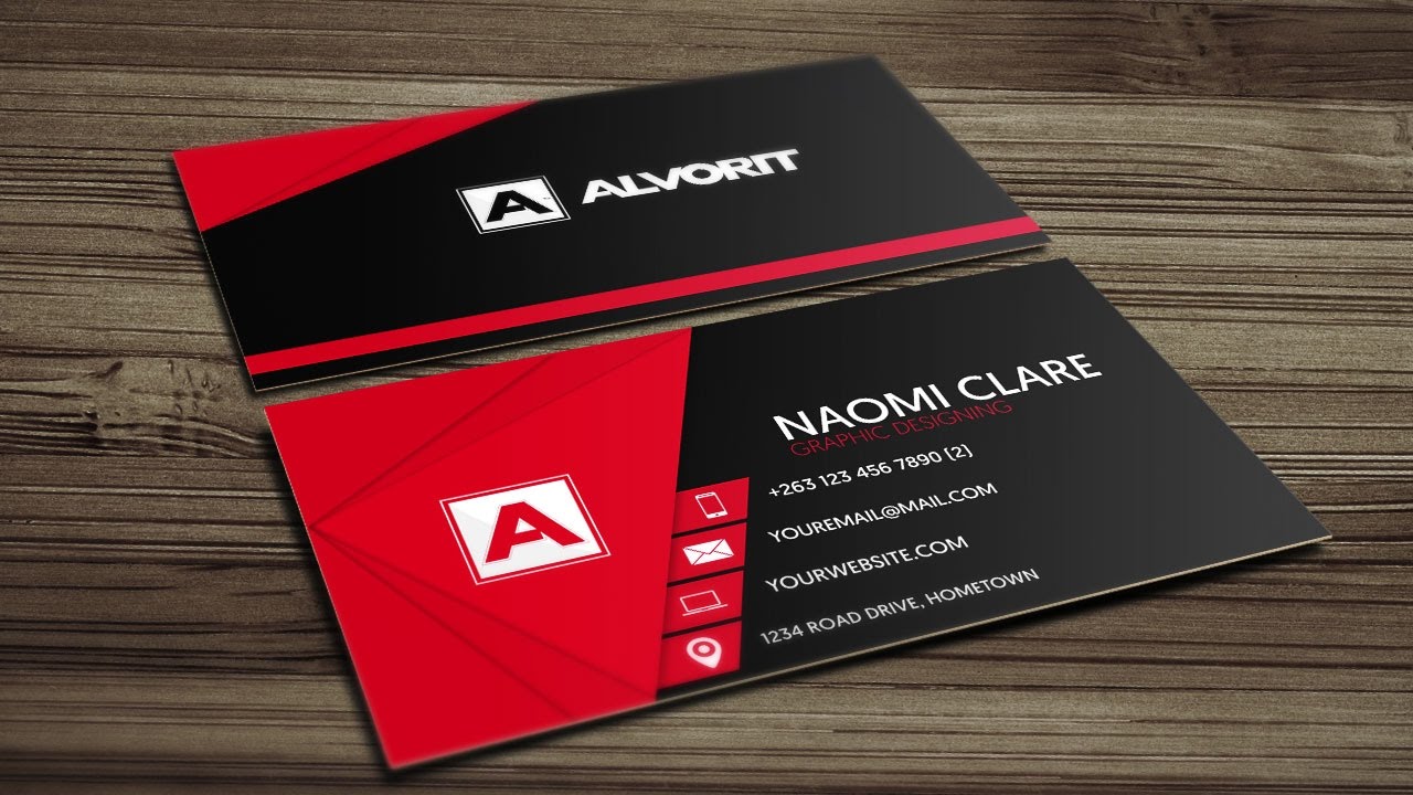 Professional Business Card in CorelDRAW - PinkSTRIKE Design™