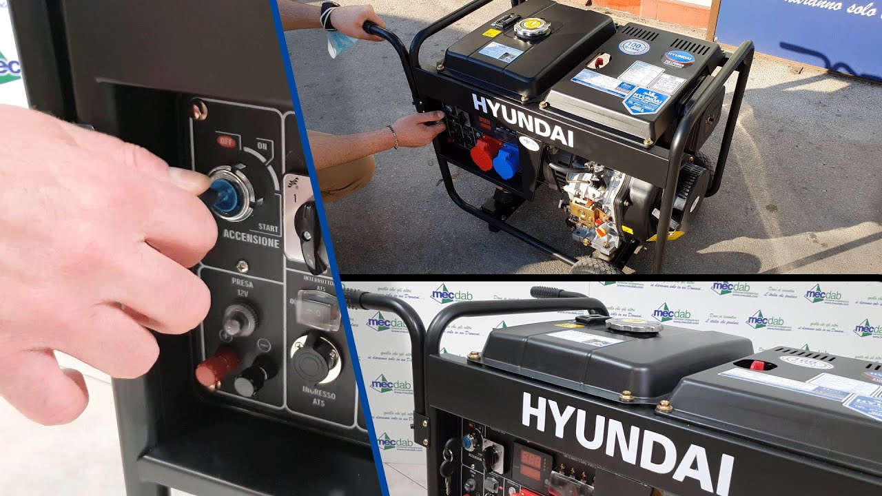 Generatore Diesel - 6kw 456cc Hyundai  - Full Power - 65213