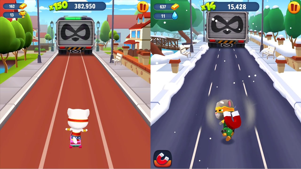 Talking Tom Gold Run Gameplay - Super Angela x Summer Of Sports x Super Tom x Grow & Go