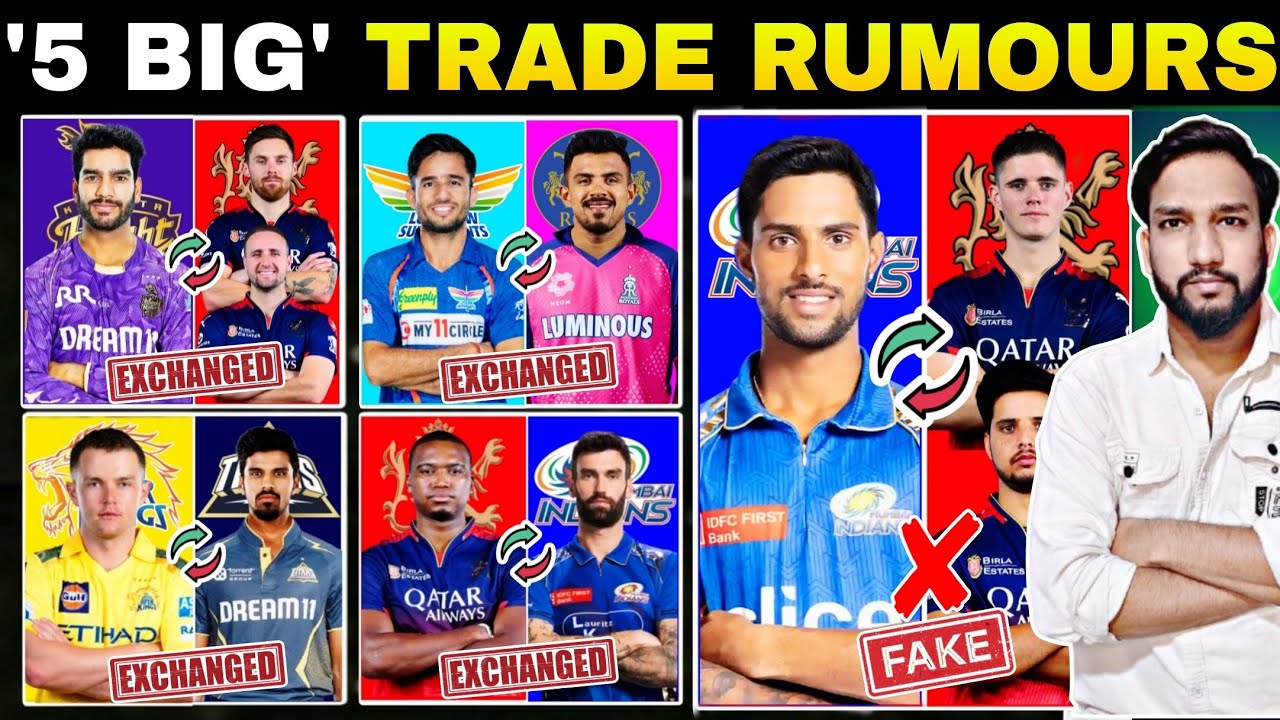 IPL 2026 '5 MEGA' TRADE UPDATE🚨|| Tilak Verma in RCB😱|| Reality Check✅|| ipl 2026 trade players