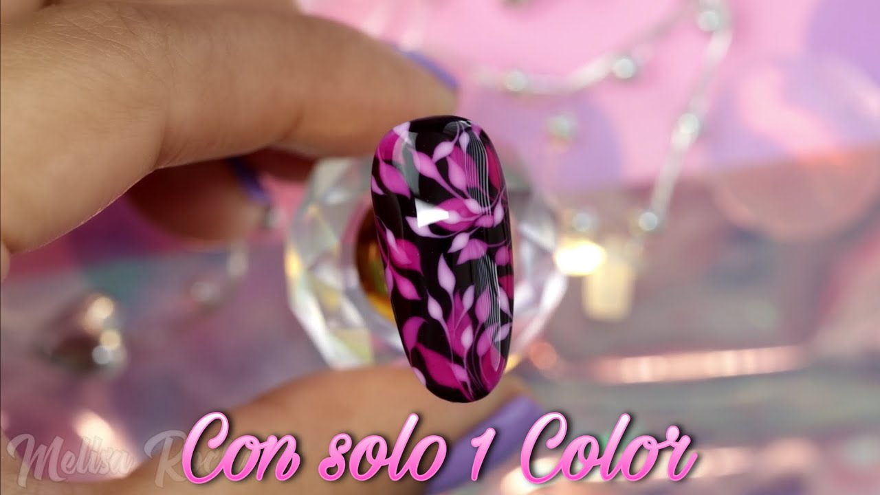 Crea este efecto solo con 1 COLOR 💅🏻 NAIL ART