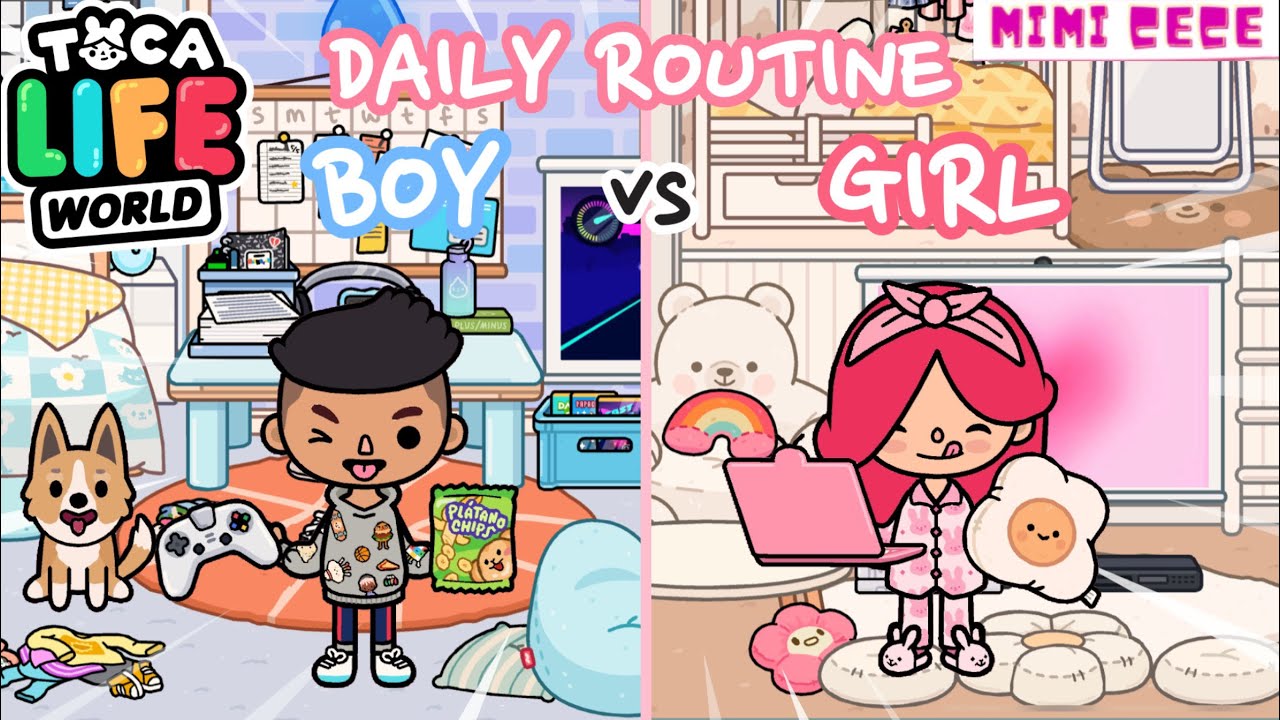 DAILY ROUTINE CỦA CON TRAI 👦🏻 VS. CON GÁI 👧🏻 KHÁC GÌ NHAU?! | DAILY ROUTINE OF BOY VS. GIRL 🩵🩷