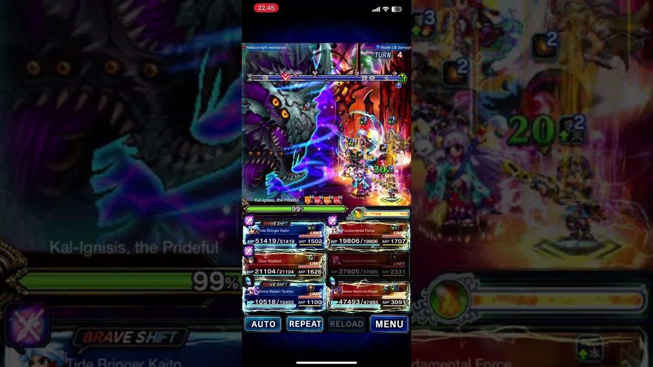 FFBE Kor-Tyrannis Rank 1 feat Clive & FF (4/4/4)