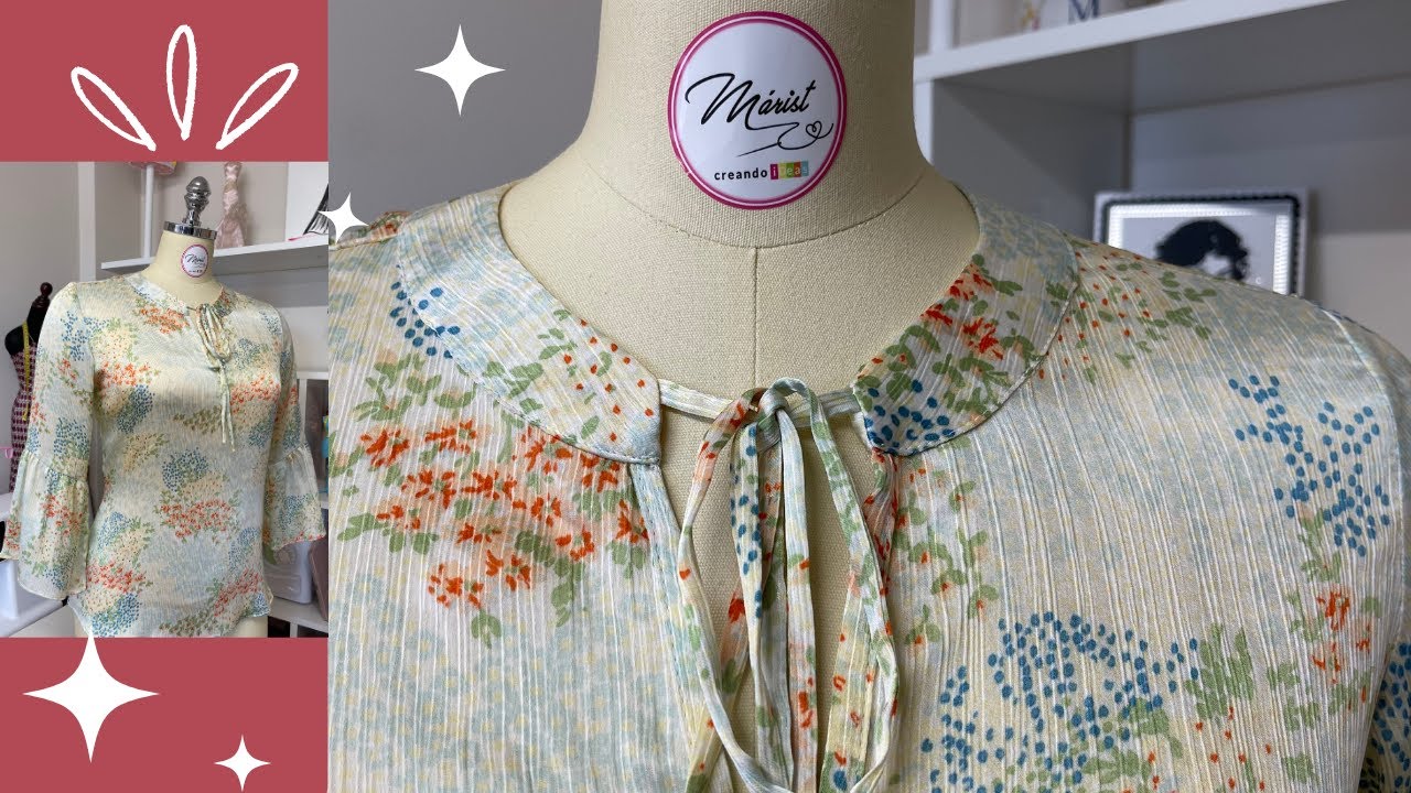 #141 😍 Mira que cuello tan fácil y elegante/ Paso a paso/ Patrón y Confección