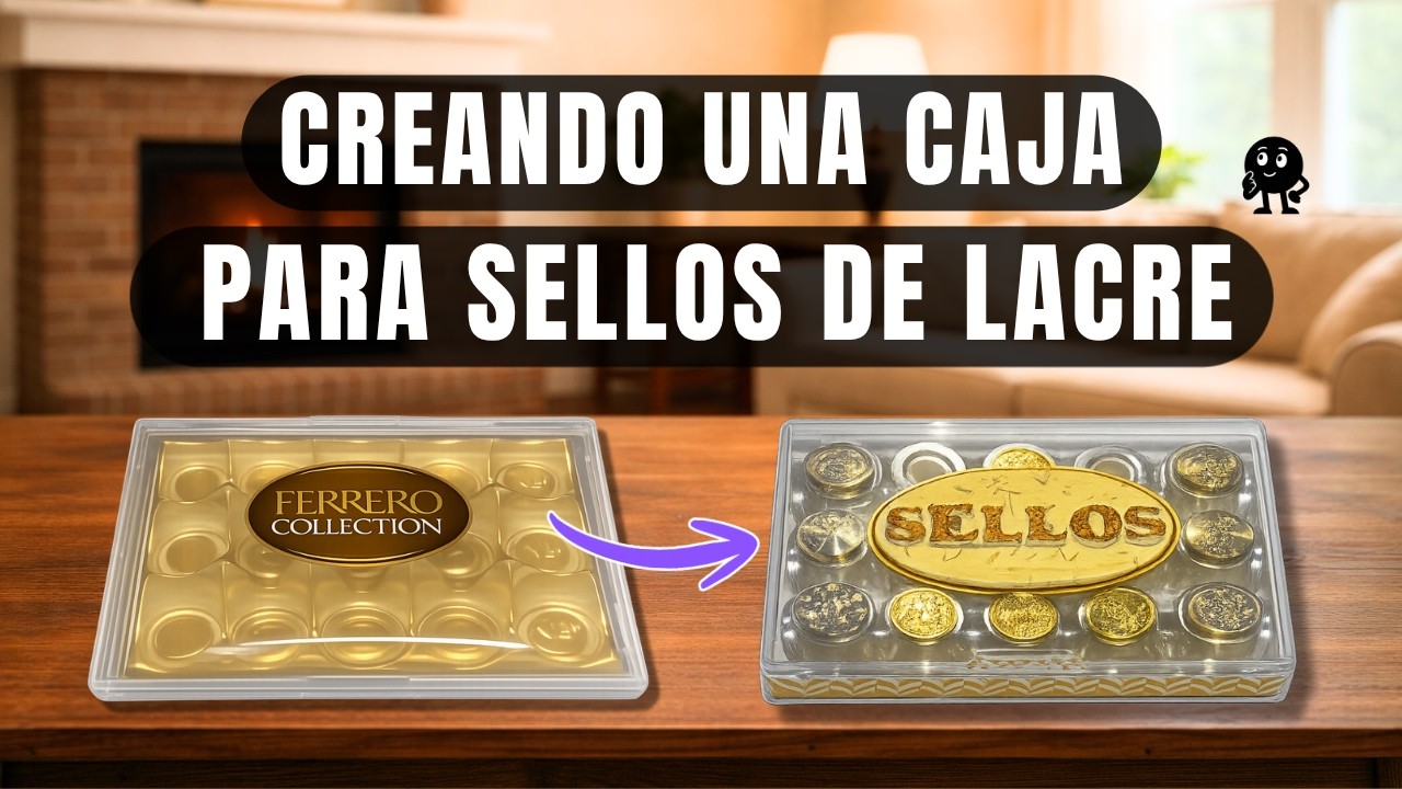 Transformar CAJA de Ferrero Rocher en organizador de cabezales de SELLOS de LACRE | DIY reciclaje