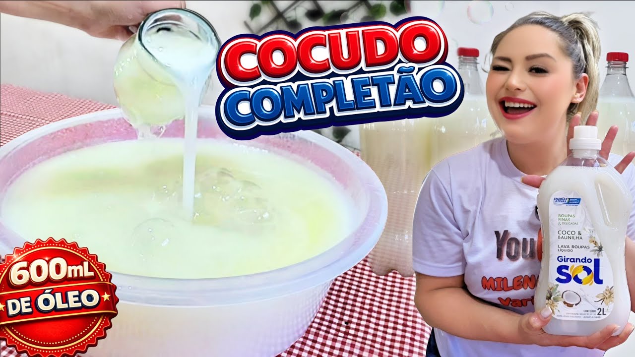 Sabão Líquido de Coco COCUDO COMPLETÃO 😱 Cremoso, Perfumado e Muito Potente