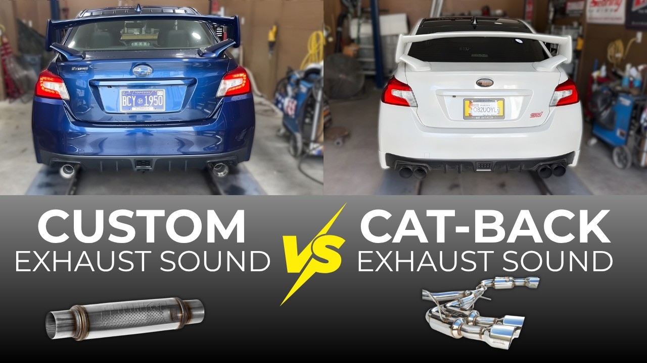 Subaru WRX STI 2.5L Turbo 2015-2021: звук выхлопной системы Cat-Back против звука кастомной выхло...