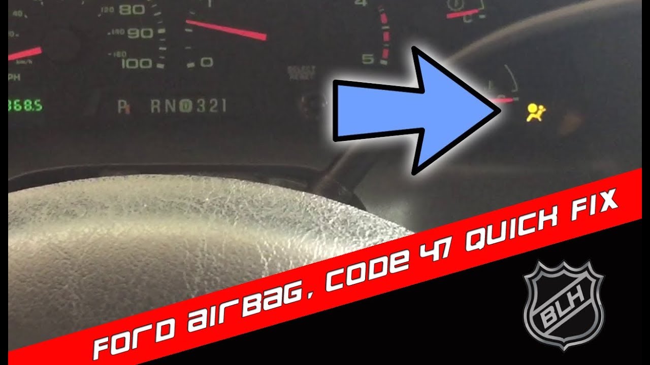 Как исправить сигнальную лампу подушки безопасности Ford Code 47