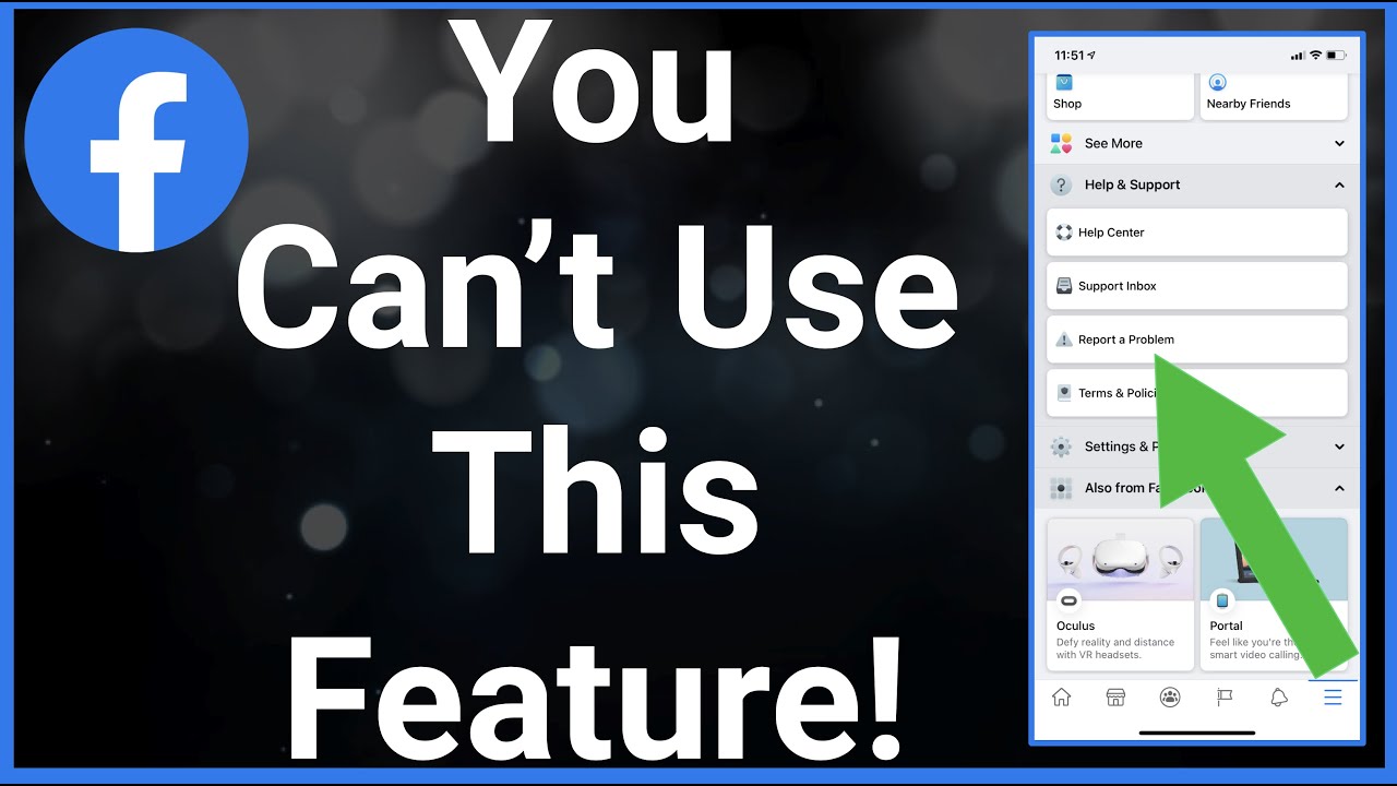 Facebook You Can't Use This Feature Right Now