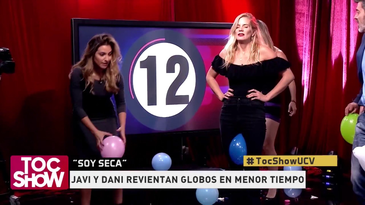 TOC SHOW   'SOY SECA'   JAVI ACEVEDO PRUEBA QUE PUEDE REVENTAR GLOBOS EN EL MENOR TIEMPO POSIBLE