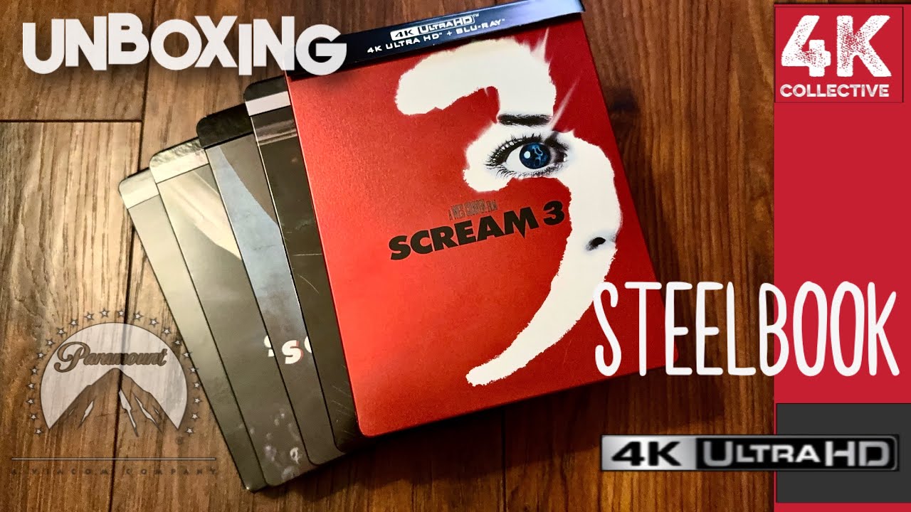 Scream 3 4K UltraHD Blu-ray steelbook unboxing