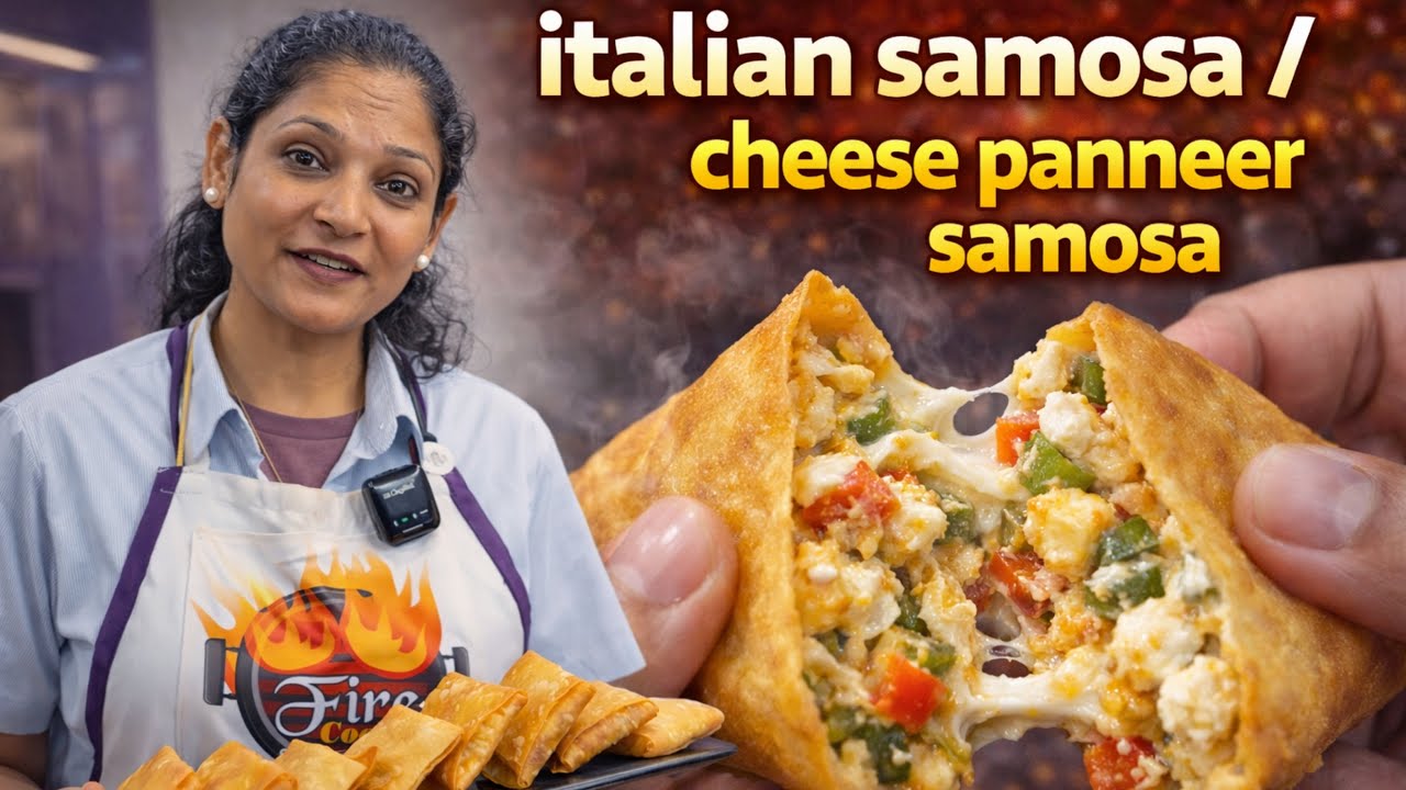 Italian Samosa Recipe | Cheese Paneer Samosa 😋 | Fusion Snack | Chef Asha Koshiya