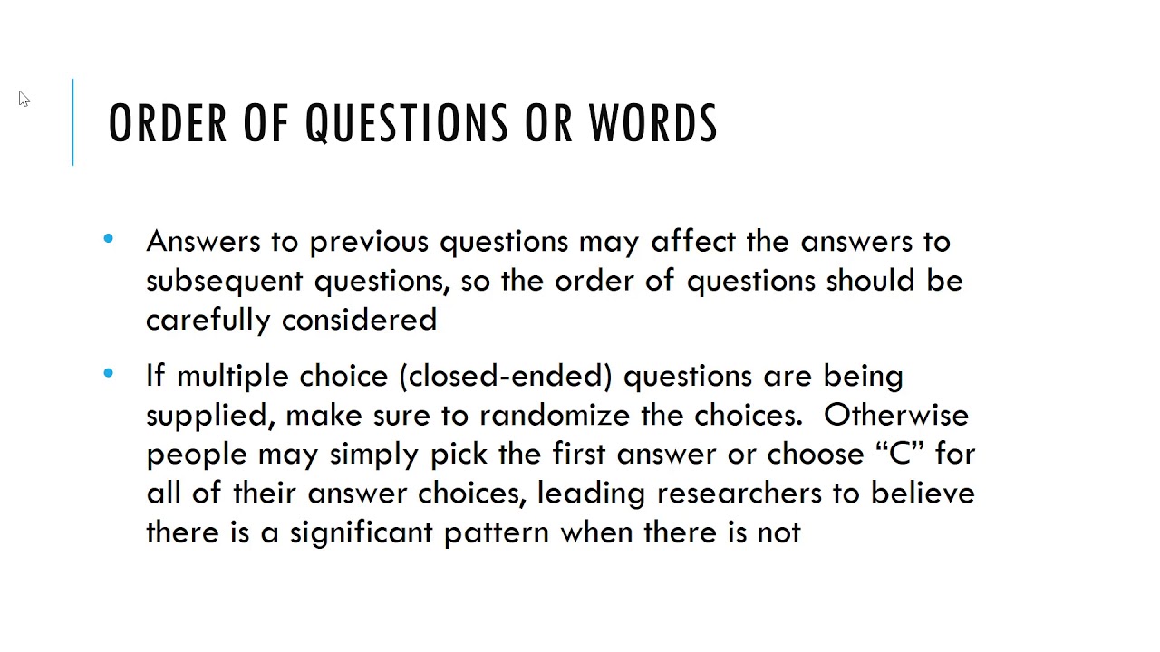Sources of Bias