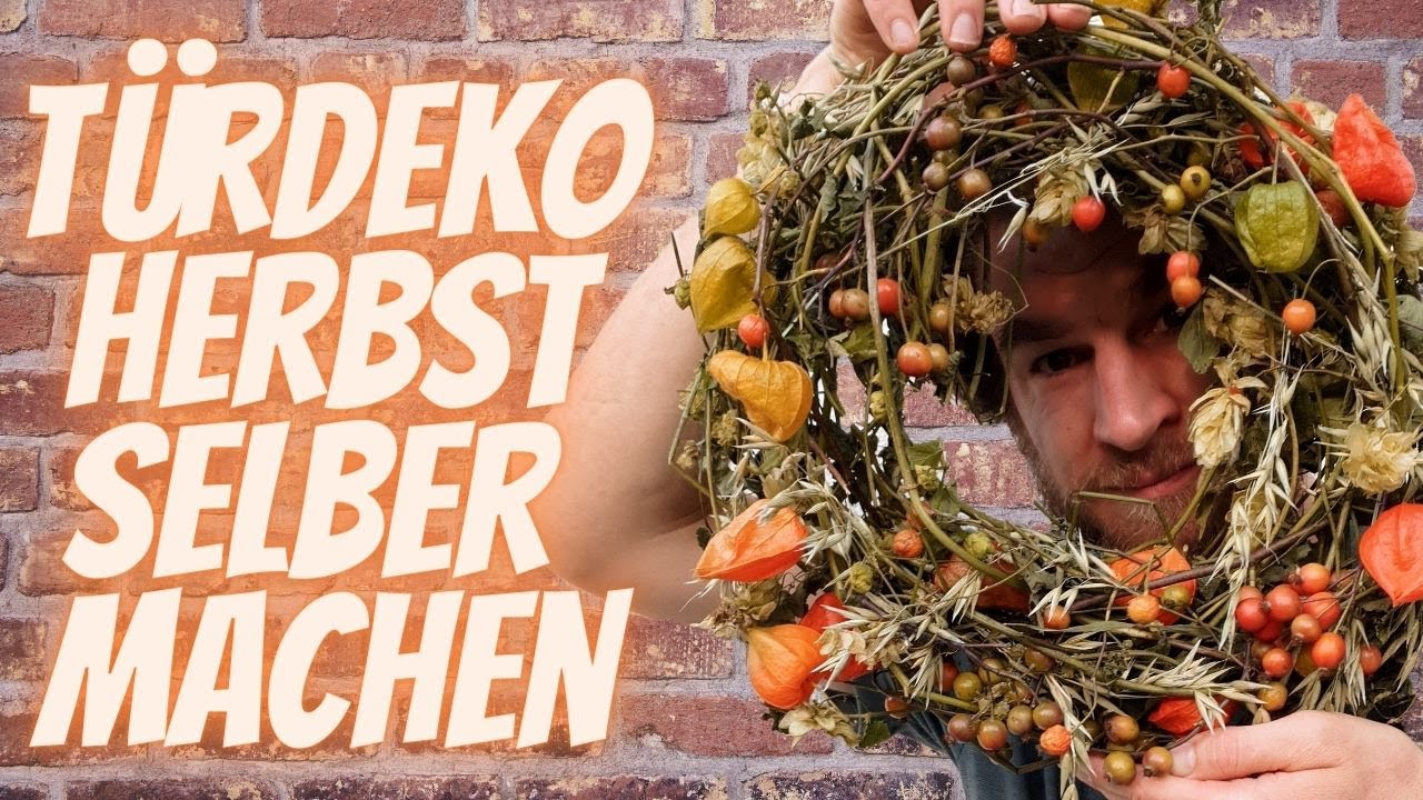 Herbstdeko - Herbstkranz selber machen - Türdekoration für draussen selber machen - DIY Herbstkranz