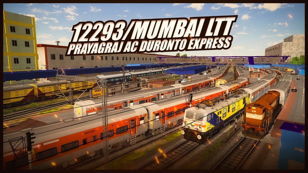 12293/Mumbai LTT - Prayagraj AC Duronto Express | MSTS | Indian Train Simulator 2025
