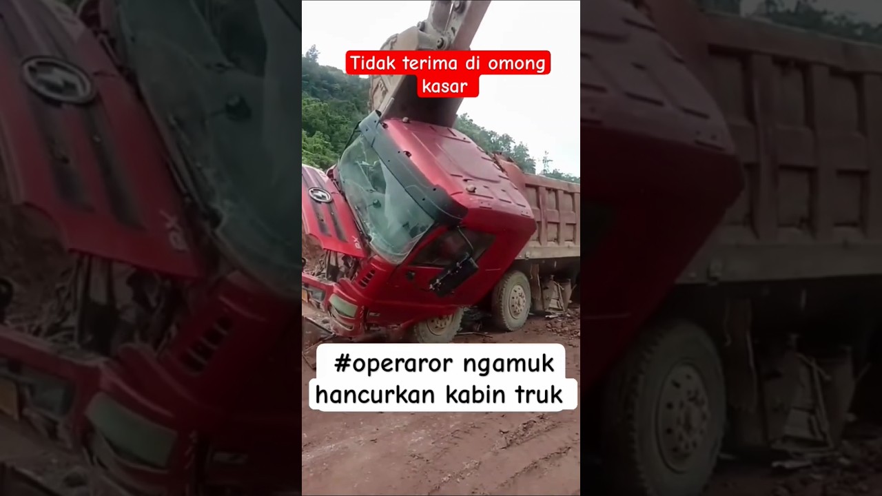 tidak terima di omong kasar #operator ngamuk #excavator