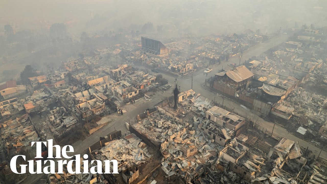 'Total destruction': footage shows aftermath of devastating wildfires in Chile