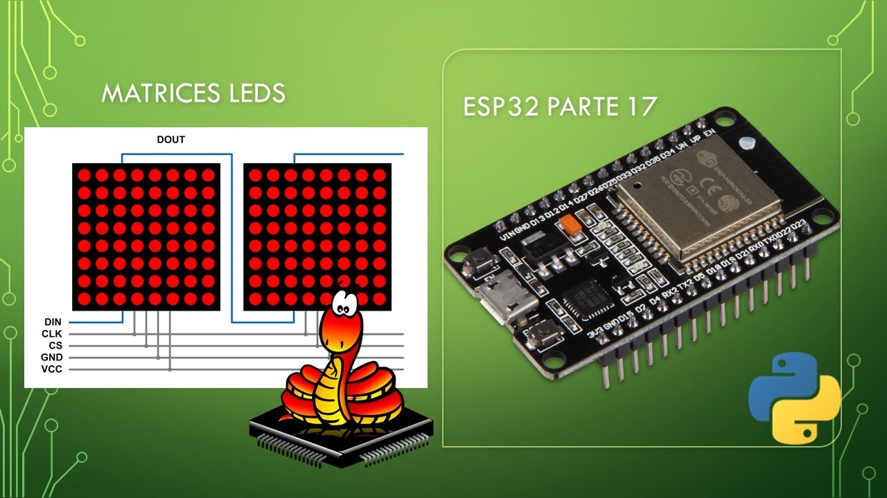 ✅Curso ESP32 parte 17: Matrices Led MAX7219 (MicroPython)