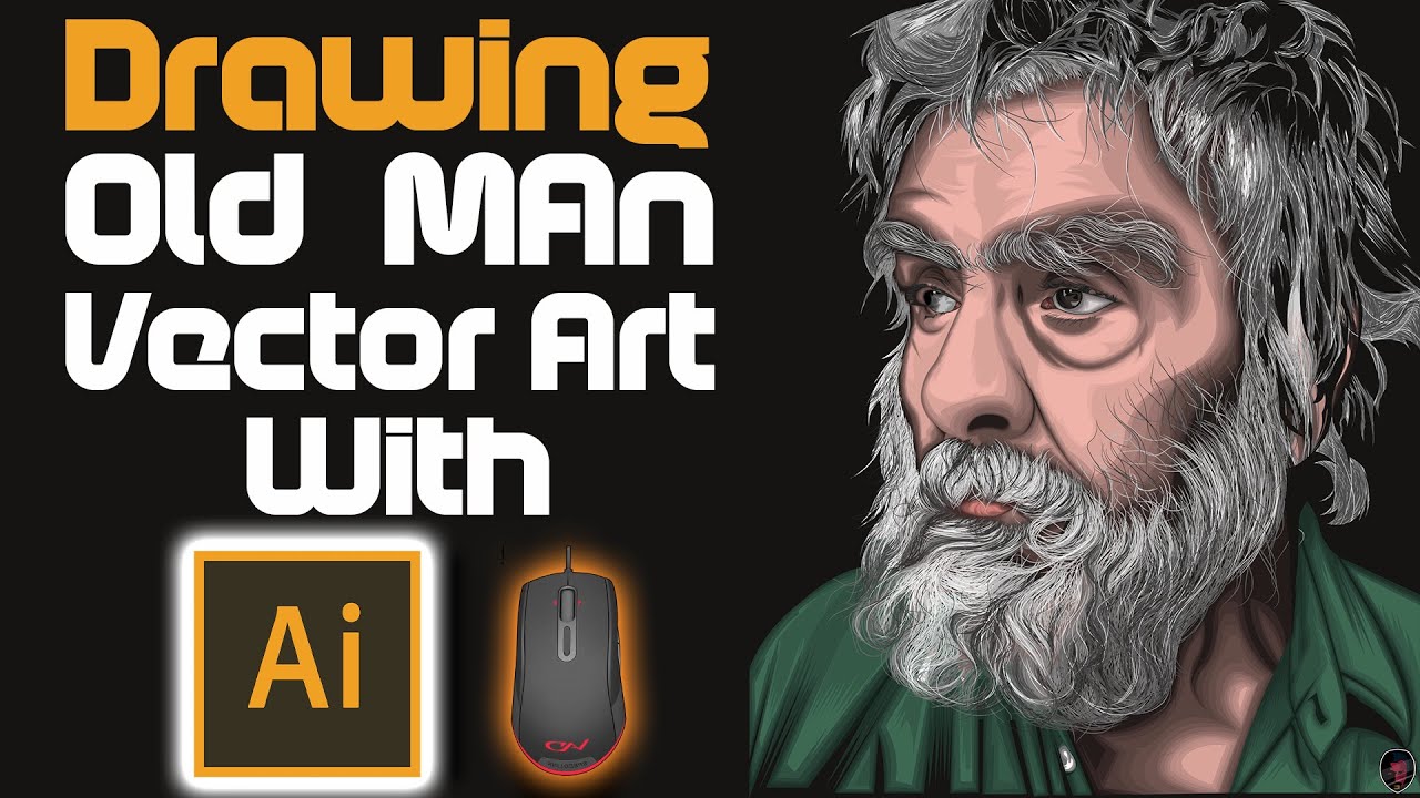 Adobe Illustrator Tutorial: How To Draw A Vector Old Man Art 