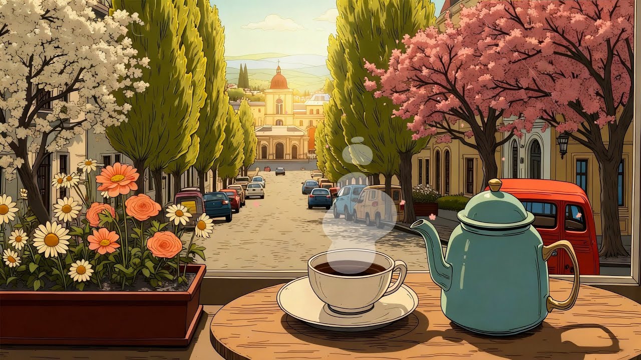 Lazy Spring Afternoon 🌷 Retro Jazz Music for Coffee Lovers, Quiet Streets & Timeless Moments