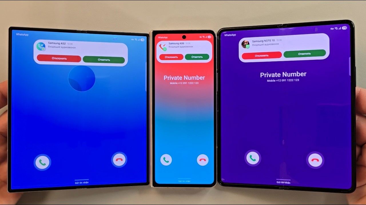 WhatsApp Incoming call& Double WhatsApp Fake call at the Same Time Samsung Galaxy Z Fold Series