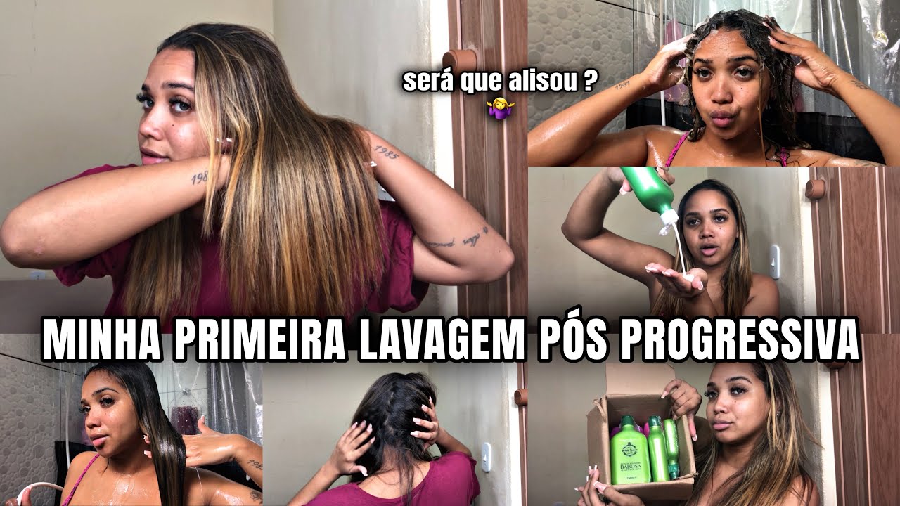 1ª LAVAGEM PÓS PROGRESSIVA| será que ALISOU MESMO?| resultado SEM FONTES DE CALOR