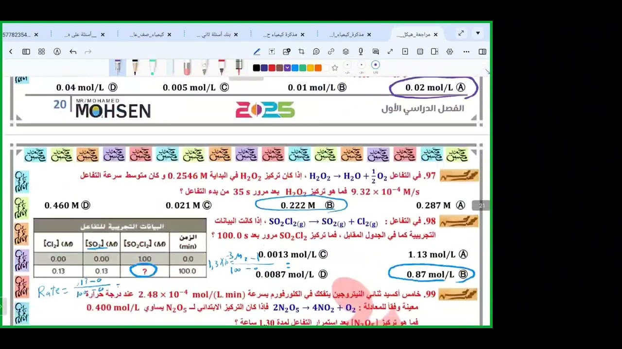 هيكل كيمياء ثانى عشر - الوحده الثانيه سرعه التفاعل الكيميائي - منهج الامارات 