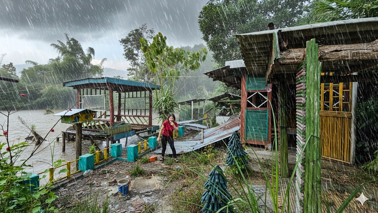 FULL VIDEO: 360 Days of Storm Building, Free Farm, Gate Construction, Vegetable Growing ( Part 3 )