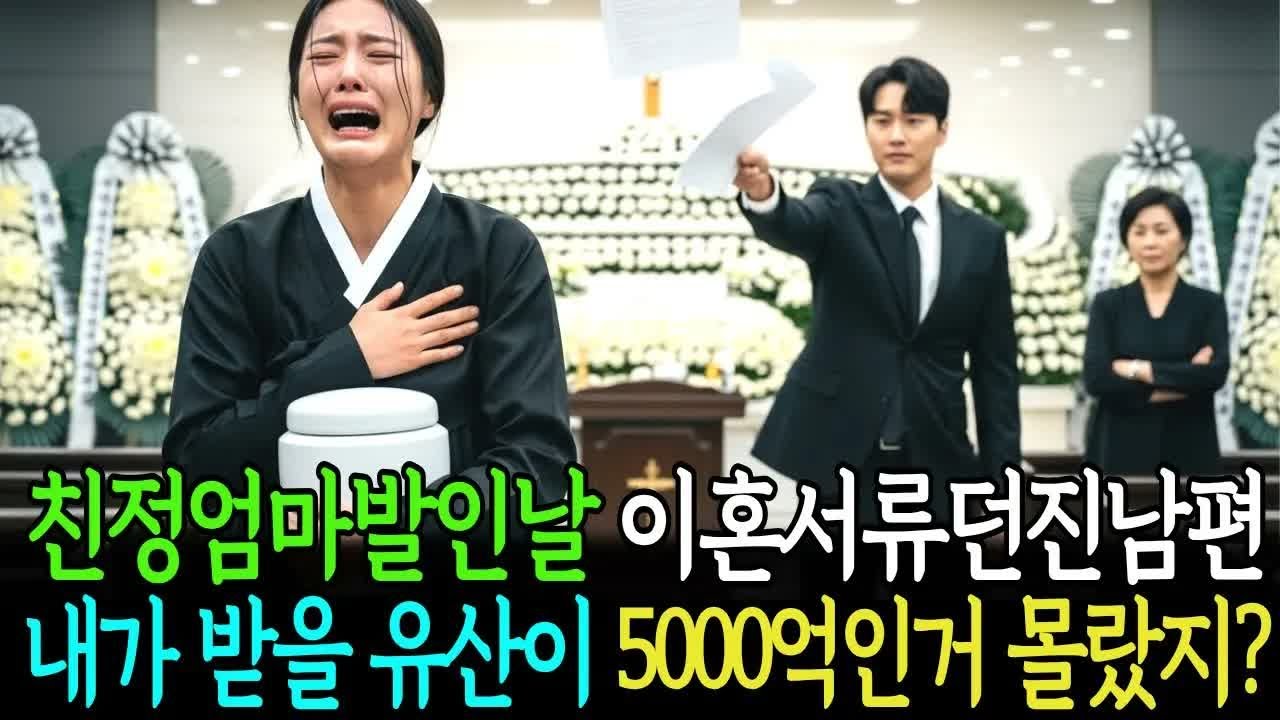 친정엄마발인날 이혼서류던진 남편과 시모 내가 받을 상속이 5000억인거 몰랐지