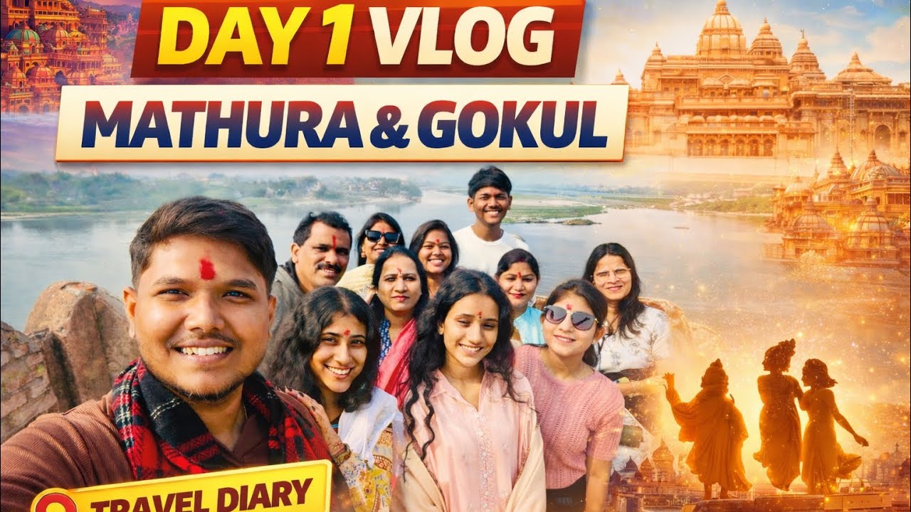 Mathura & Gokul Darshan ❤️ | Our 4 Day Vrindavan Trip Begins | Day 1 Vlog