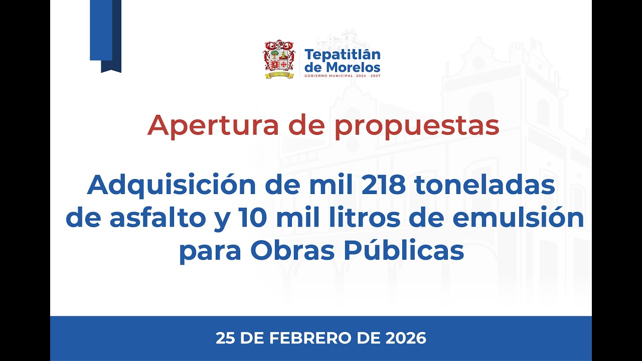 2026 02 25 Apertura de Propuestas Asfaltos de la licitación 04 local