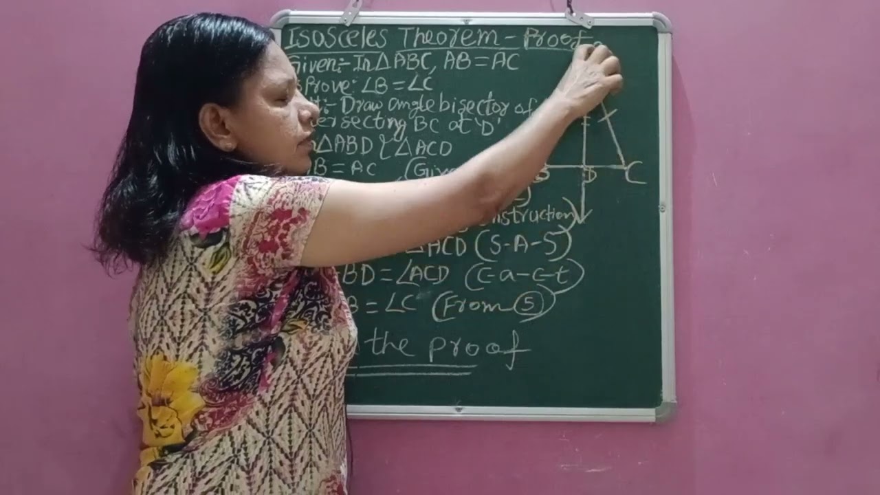 Basic Maths Lessons||Proof of Isosceles theorem.